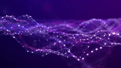 Abstract image of a ocean of points of light connected by lines, representing the growth of OSPool users.