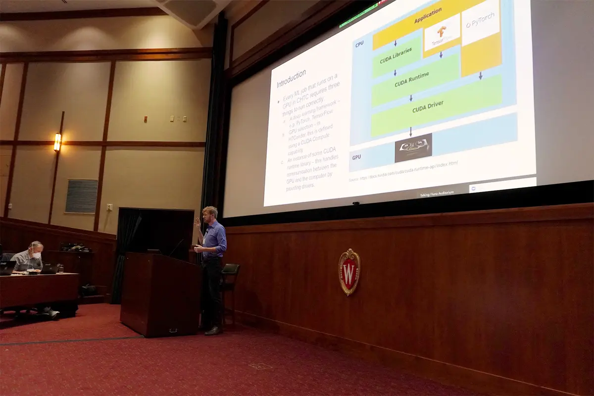 Justin Hiemstra presenting